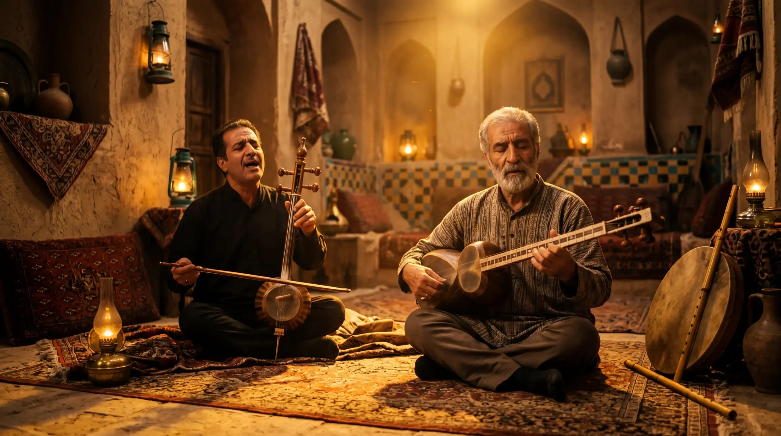 tarab-emotional-resonance Warm atmospheric scene evoking tarab as emotional resonance between performer memory and listener